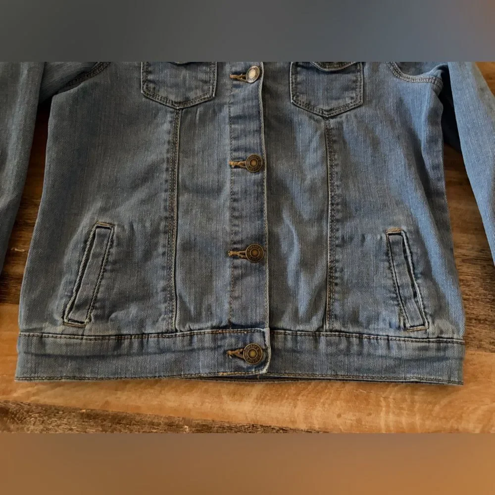 Carter's Denim Jean Jacket‎ Kids Size 8 Light Blue Classic Unisex Fall Layer